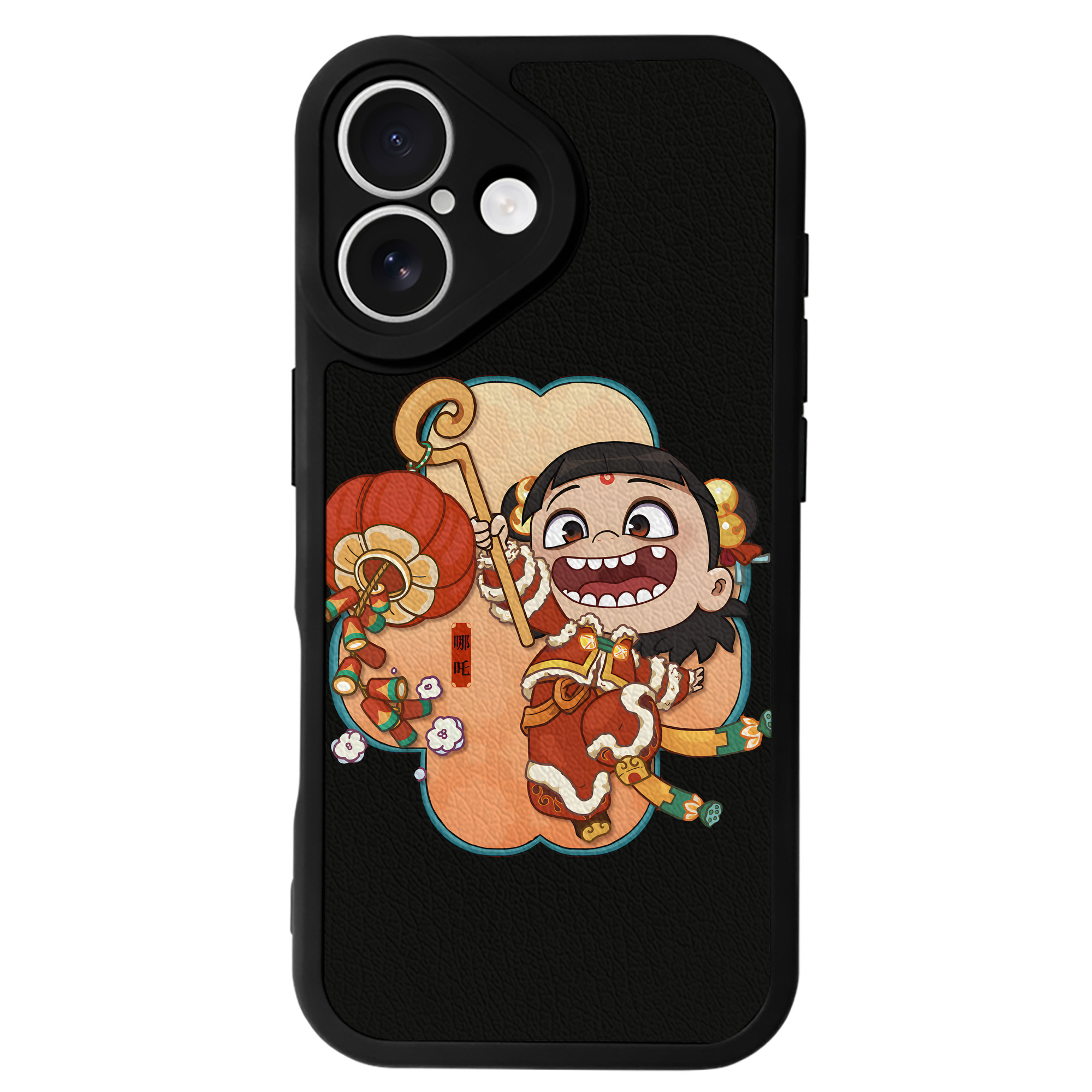（画像用） Ne Zha 2 ナタ 魔童の大暴れ 【iPhone 16シリーズ対応】シリコンスマホケース（レザー調） 材質：シリコン